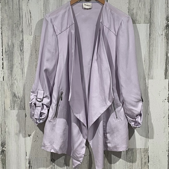 Chico's Jackets & Blazers - CHICO’S NWOT Purple Waterfall Front Blazer Size S